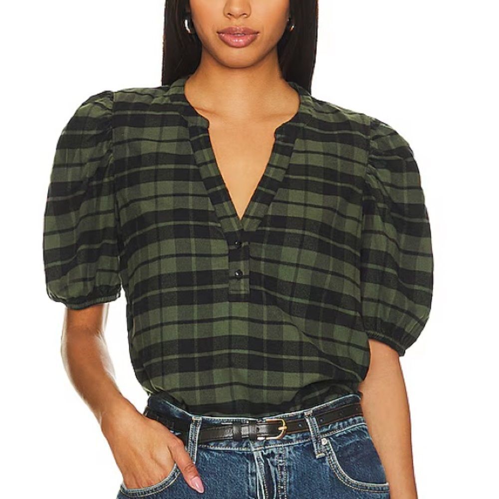 Nation Ltd Juno Puff Sleeve Top Small